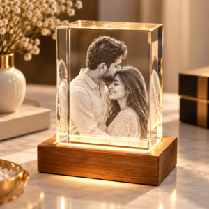 3D Laser Engraved Crystal Photo
